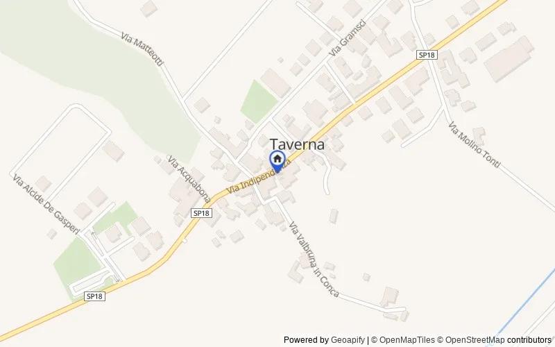 Carte du secteur : Via Indipendenza, 560, 47854 Taverna RN, Italia, Montescudo - Monte Colombo, Rimini
