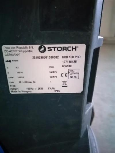 IDROPULITRICE marca STORCH, mod. HDR 160 PRO