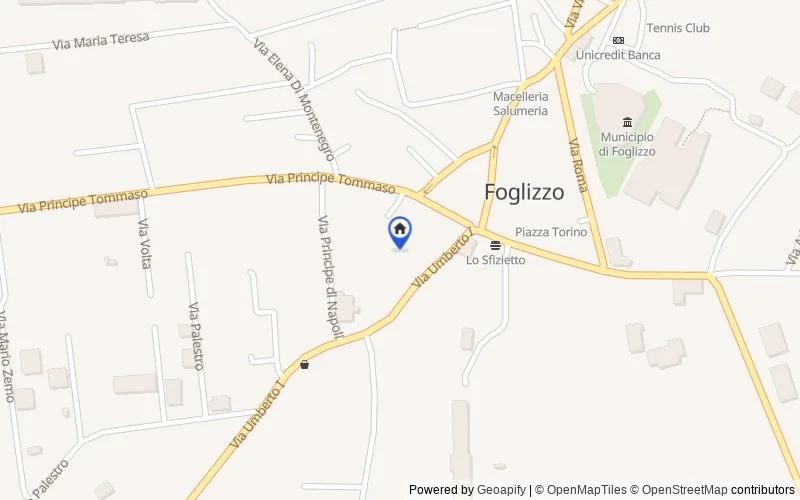 Mappa della zona: Via Umberto I, 10090 Foglizzo TO, Italia, Foglizzo, Torino