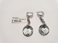 (Lotto n.1749) un paio di orecchini in oro bianco 18 kt...