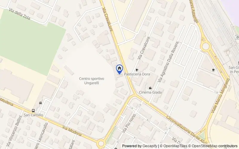 Mapa de la zona: Via Crevalcore n. 10/12, 40017, San Giovanni in Persiceto, Bologna