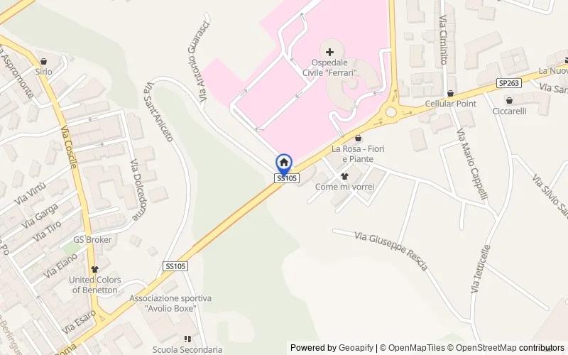 Mapa de la zona: S.s.19 km 2, Battipaglia, 84091, Battipaglia, Salerno