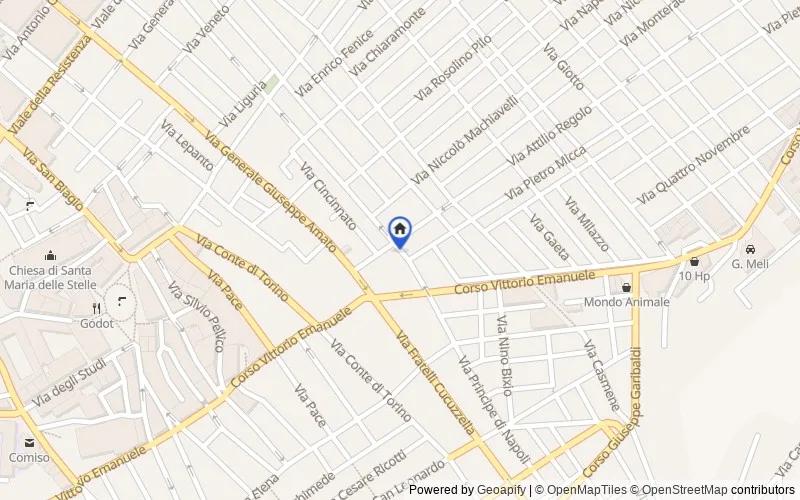 Mappa della zona: Via Principe di Napoli  111-113, 97013, Comiso, Ragusa
