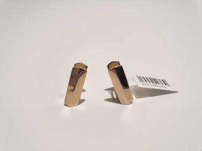 (Lotto n.1766) un paio di orecchini a forma geometrica in oro giallo 18 kt gr. 10,66