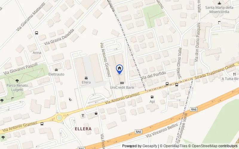 Map of the area: Via Antonio Gramsci, 8, 06073 Chiugiana PG, Italia, Corciano, Perugia
