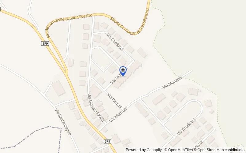 Map of the area: Via Giacomo Leopardi, 10, 61020 Ca' Gallo PU, Italia, 61020, Montecalvo in Foglia, Pesaro e Urbino