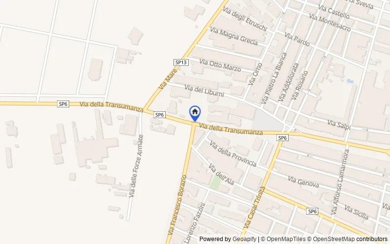 Carte du secteur : via della Transumanza, 71049, Trinitapoli, Barletta-Andria-Trani