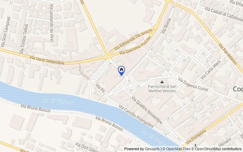 Mappa della zona: Piazza Giacomo Matteotti, 60, 44021, Codigoro, Ferrara