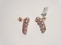(Lotto n.1744) un paio di orecchini in oro rosa 18 kt...