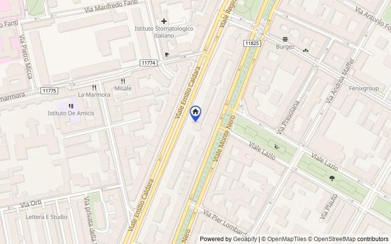 Carte du secteur : Viale Emilio Caldara, 38, 20122 Milano MI, Italia, 20122, Milano, Milano