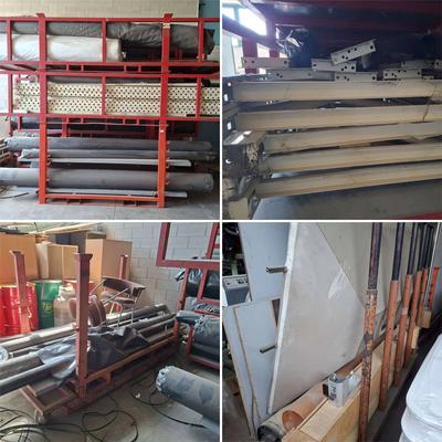 Scaffalatura pesante smontata composta da 5 spalle misure 100xh245cmcon e...