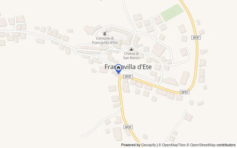 Karte der Umgebung: Via Dante Alighieri, 2, 63816 Francavilla d'Ete FM, Italia, 63816, Francavilla d'Ete, Fermo