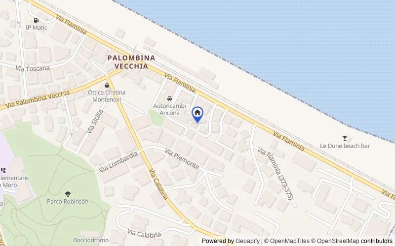 区域地图：Via Flaminia, 398, 60015 Falconara Marittima AN, Italia, Falconara Marittima, Ancona