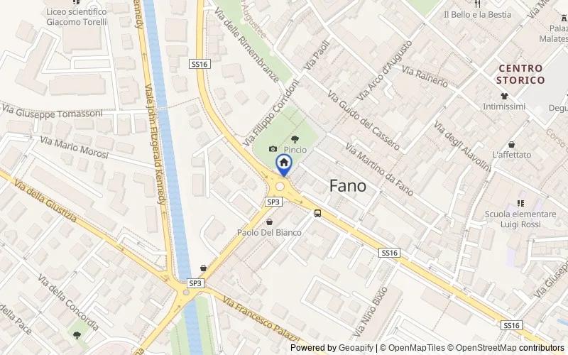 Mappa della zona: FANO , 61032, Pesaro, Pesaro e Urbino