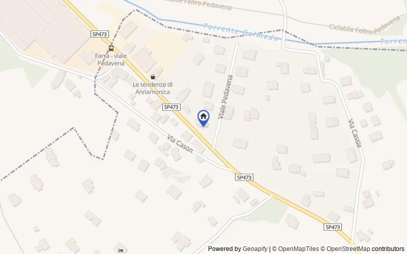 Map of the area: Viale Pedavena, 50/A, 32032, Feltre, Belluno