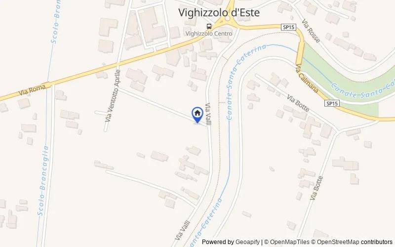 Mapa de la zona: Via Giovanni Paolo II, 35040, Vighizzolo d'Este, Padova