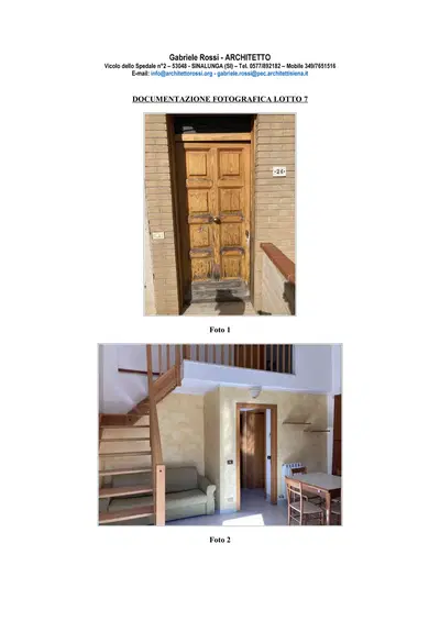 piena proprietà di in appartamento posto nel Comune di Montepulciano (SI), nella tranquilla frazione di Sant'Albino, in via delle Betulle n. 26, oltre ad una autorimessa. Di forma compatta e abbastanza regolare il fabbricato presenta  una struttura portante in cemento armato intervallato da una finitura in mattoncini faccia vista. Dati catastali e valutazione in perizia di stima.