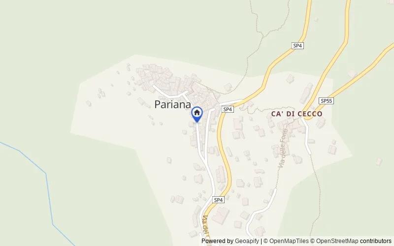 Mappa della zona: Frazione Pariana, 54100, Massa, Massa-Carrara