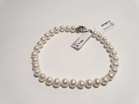 (Lotto n.1781) un bracciale di perle bianche coltivate...