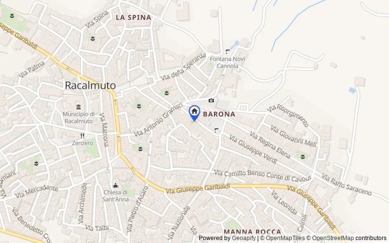 Mappa della zona: Via Stazione, 92020, Racalmuto, Agrigento