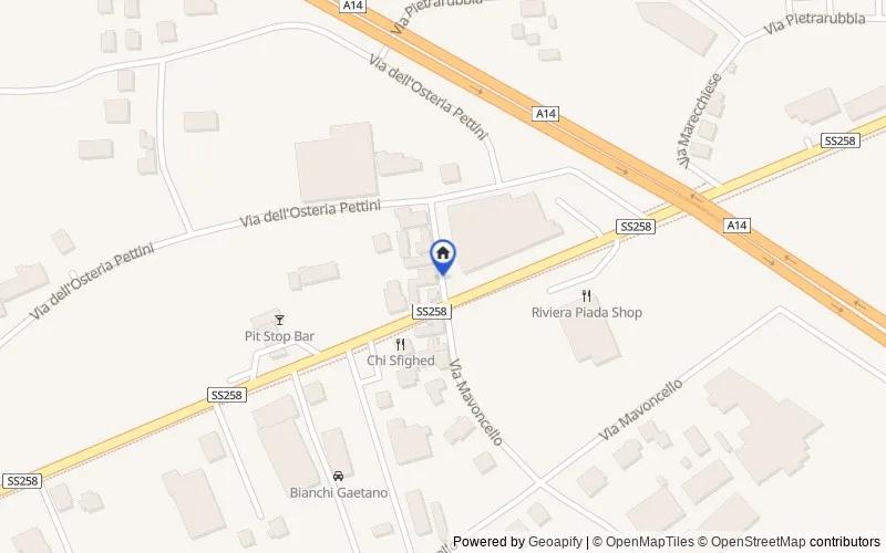 Mappa della zona: Via dell'Osteria Pettini, 4, Rimini RN, 47923, Rimini, Rimini