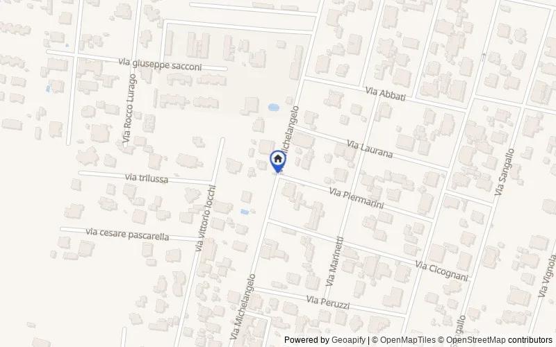 区域地图：Via Michelangelo, 72, 74122 Taranto TA, Italia, Taranto, Taranto