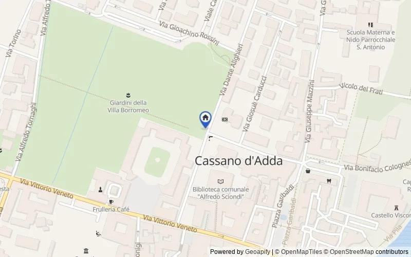 Mappa della zona: Via Dante, 10, 20062, Cassano d'Adda, Milano