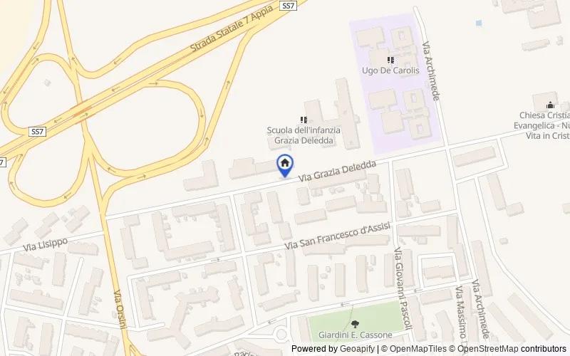 区域地图：Via Grazia Deledda, 59, 74123 Taranto TA, Italia, Taranto, Taranto