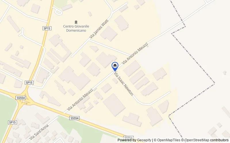 Mapa de la zona: Via Newton angolo Via Meucci, 09047, Selargius, Cagliari