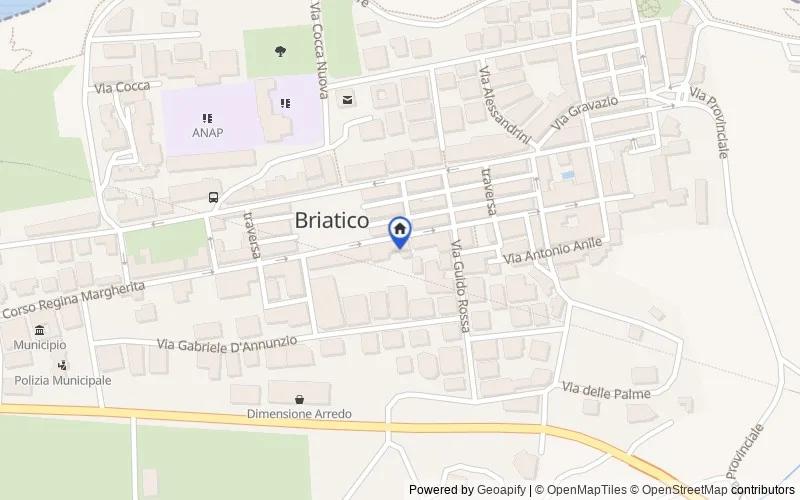 Carte du secteur : Briatico, 89817, Briatico, Vibo Valentia