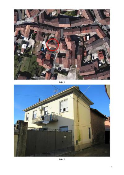 1) Fabbricato abitativo disposto su due piani fuori terra collegati da scala interna