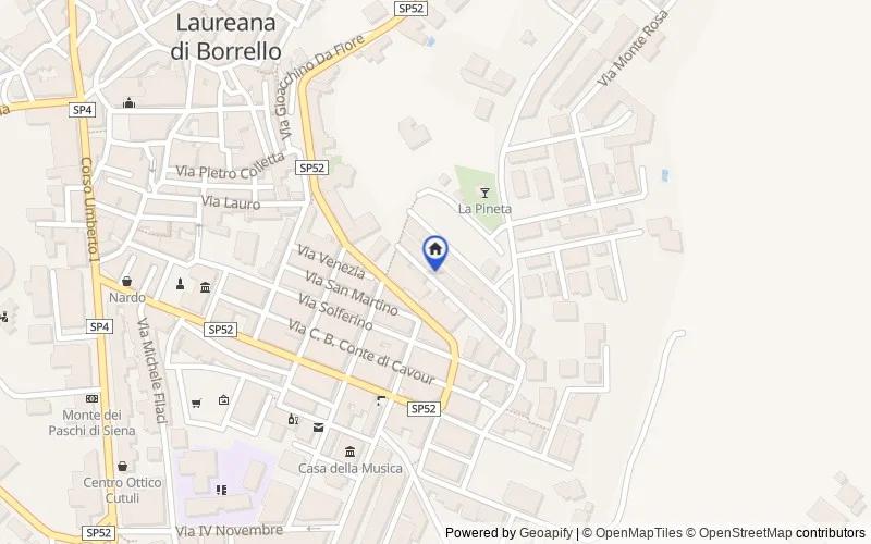 Mappa della zona: Via Armando Diaz, 44, 89023, Laureana di Borrello, Reggio di Calabria