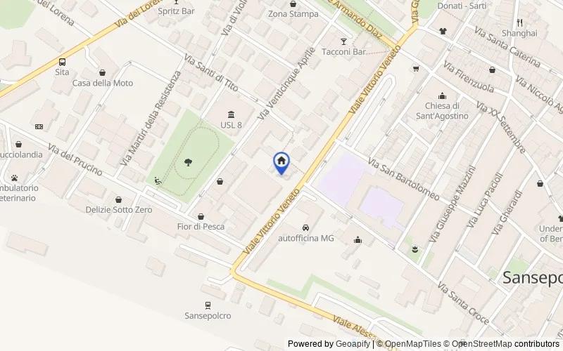 Karte der Umgebung: Viale Vittorio Veneto, 35, 52037 Sansepolcro AR, Italia, 52037, Sansepolcro, Arezzo