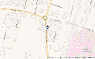 Mappa della zona: Via Ponziani, 2, 35012 Camposampiero PD, Italia, 35012, Camposampiero, Padova