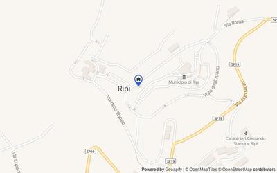 Mappa della zona: PIAZZA GIUSEPPE VERDI 3, 03027, Ripi, Frosinone