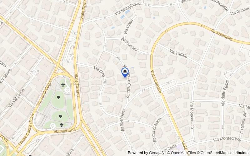Mappa della zona: Via Monte Cristallo, 5, 00141 Roma RM, Italia