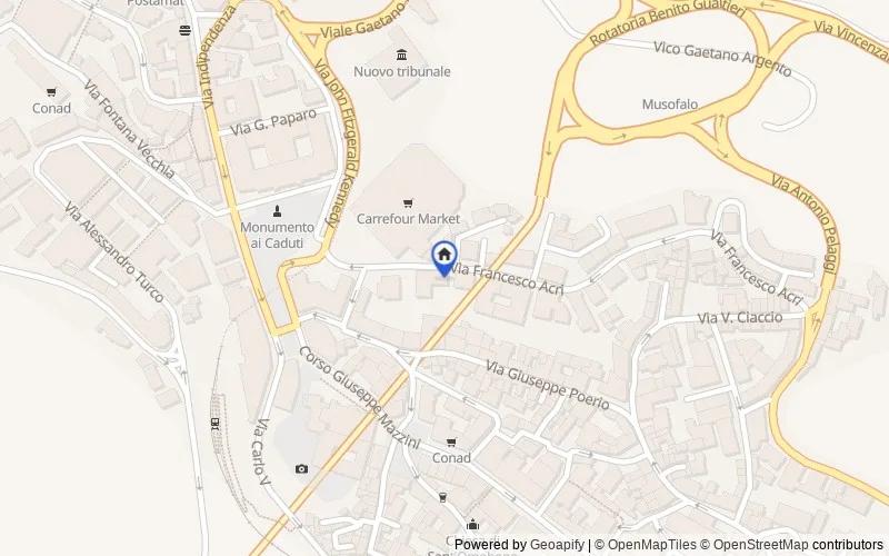 Mappa della zona: Via Francesco Acri, 6, 88100, Catanzaro, Catanzaro