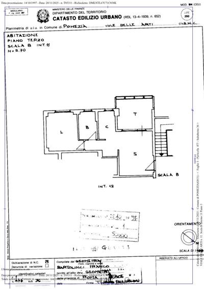 Diritto di piena proprietà (1/1) di appartamento sito in...