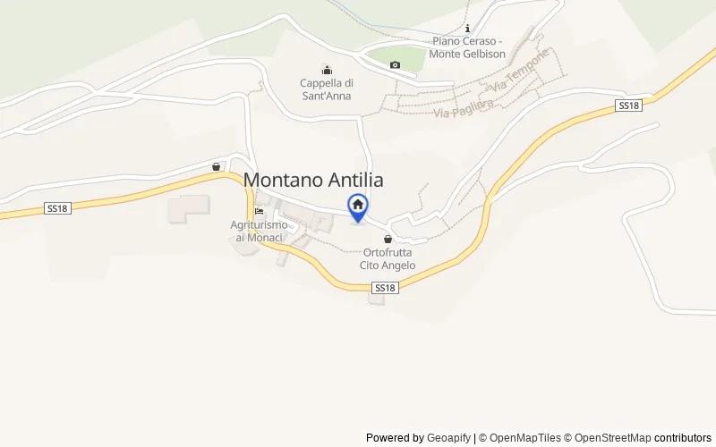 Mappa della zona: Montano Antilia, 84060, Montano Antilia, Salerno
