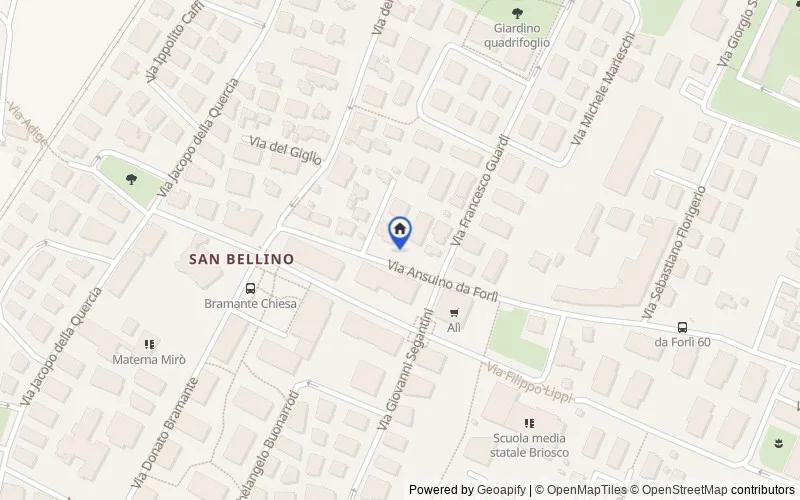Mapa de la zona: Via Ansuino da Forlì 64d, 35134, Padova, Padova