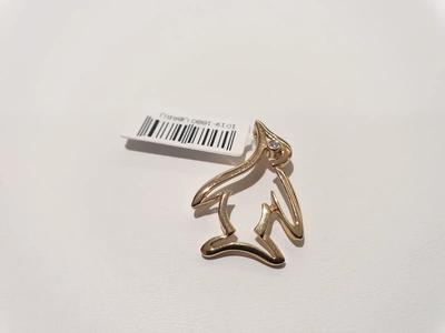 (Lotto n.1849) un ciondolo in oro giallo 18 kt con un diamante taglio...