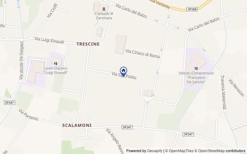 Mappa della zona: Via San Potito, 14, 83012 Cervinara AV, Italia, Cervinara, Avellino