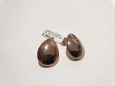 (Lotto n.1772) un paio di orecchini a forma di goccia in oro rosa 18 kt...