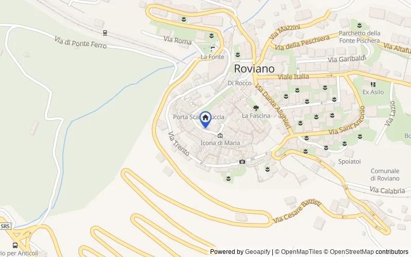 Karte der Umgebung: Via Principessa Brancaccio, 16, 00027 Roviano RM, Italia, 00027, Roviano, Roma