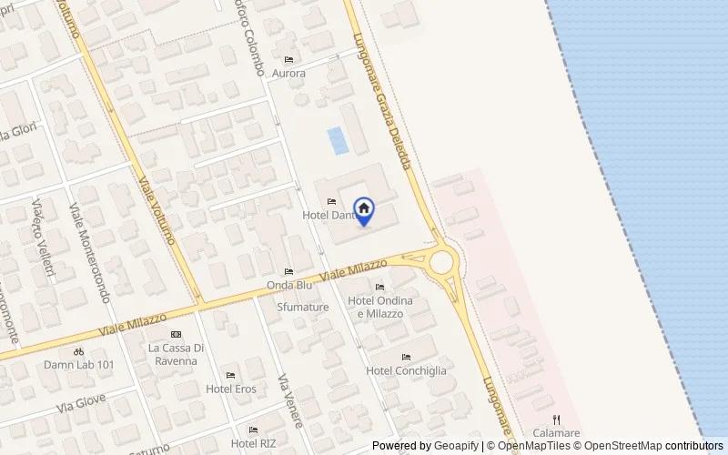 区域地图：Via Milazzo, 81, 48015, Cervia, Ravenna