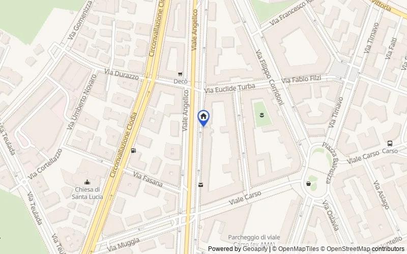 Mapa de la zona: Viale Angelico n. 84/B/D/E, 00195, Roma, Roma