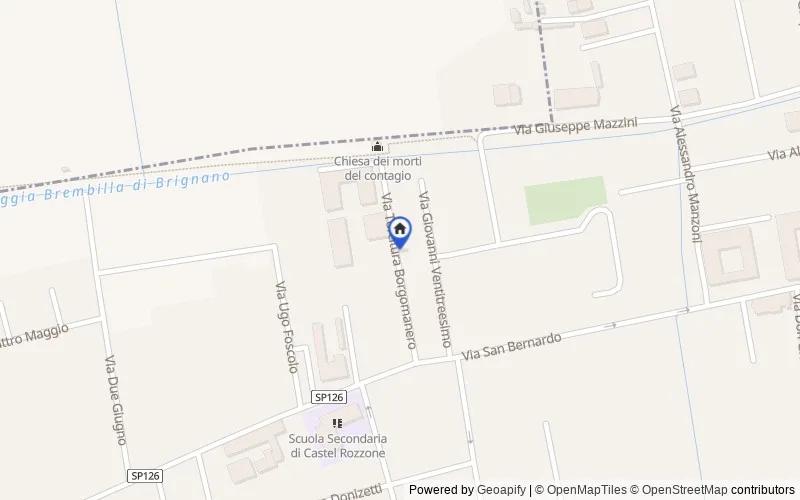 Mappa della zona: Via Torcitura Borgomanero, 24040, Castel Rozzone, Bergamo
