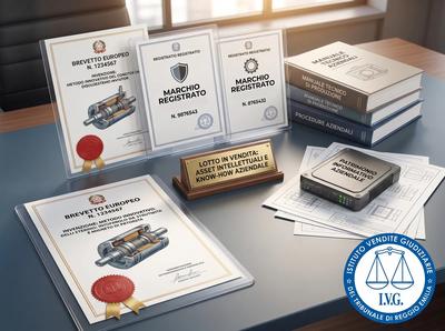 Lotto unico n.5LOTTO COMPOSTO DA KNOW HOW AZIENDALE OLTE A BREVETTO E...