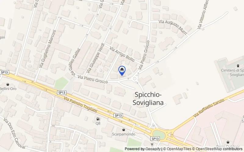 Carte du secteur : 50059 Spicchio-Sovigliana FI, Italia, Vinci, Firenze