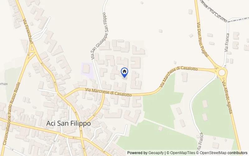 Mapa de la zona: Via Marchese di Casalotto, 30, 95022 Aci Catena CT, Italia, 95022, Aci Catena, Catania